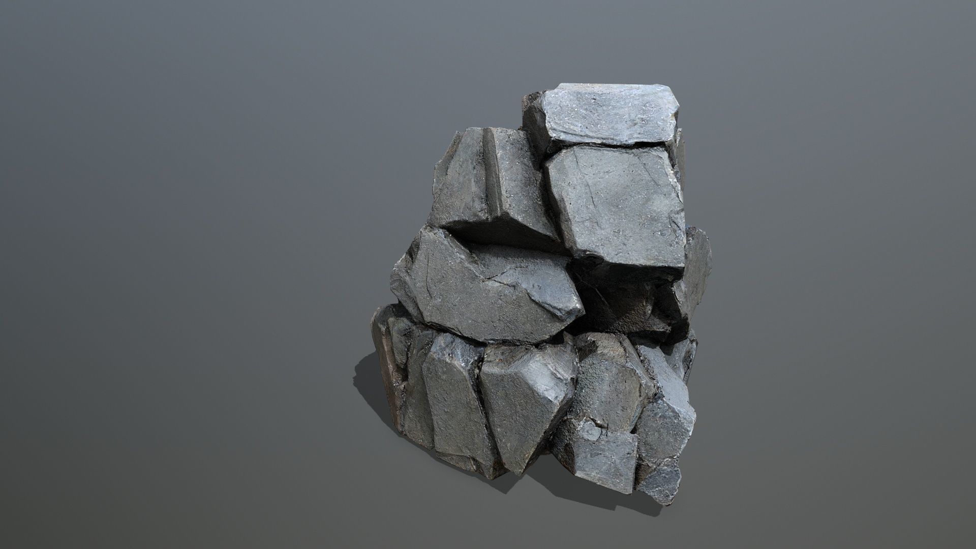 desert rocks Low-poly 3D model_6
