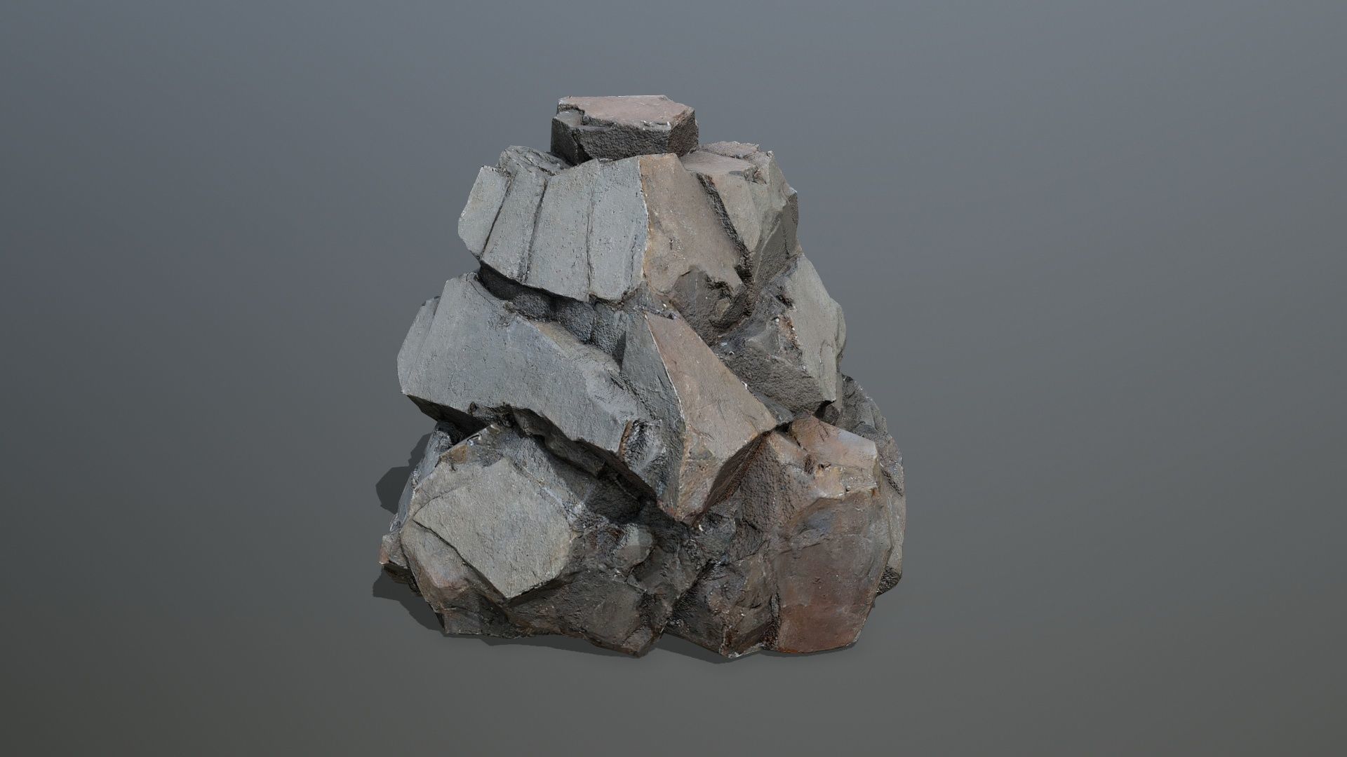 desert rocks Low-poly 3D model_2