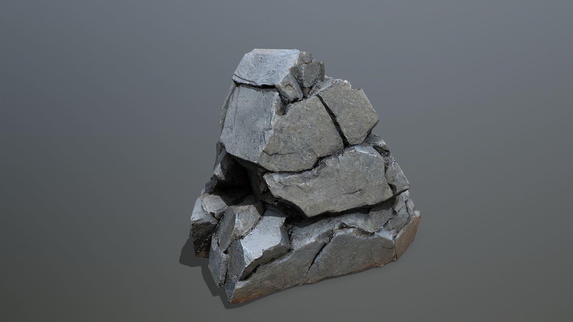 desert rocks Low-poly 3D model_7