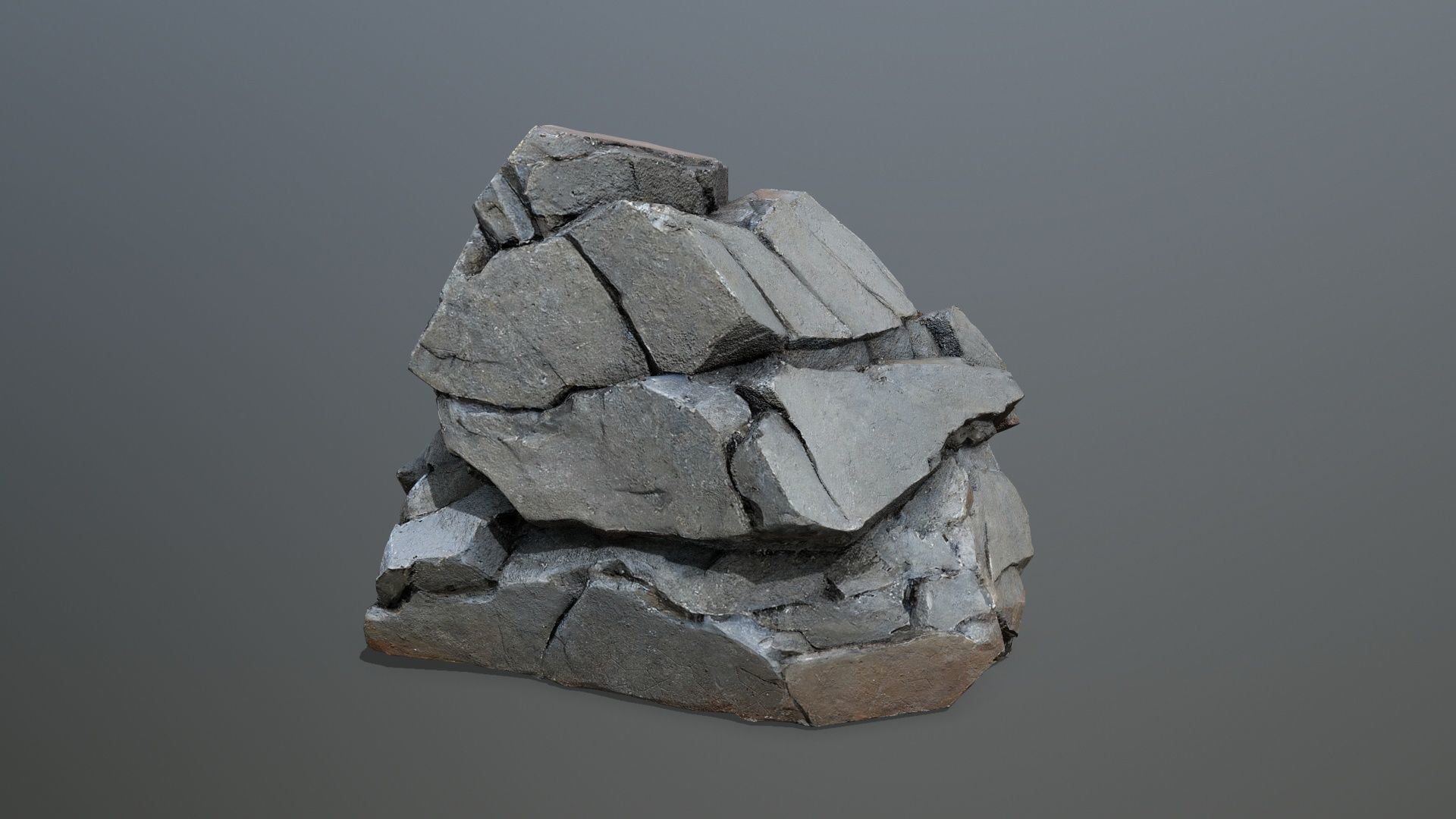 desert rocks Low-poly 3D model_8