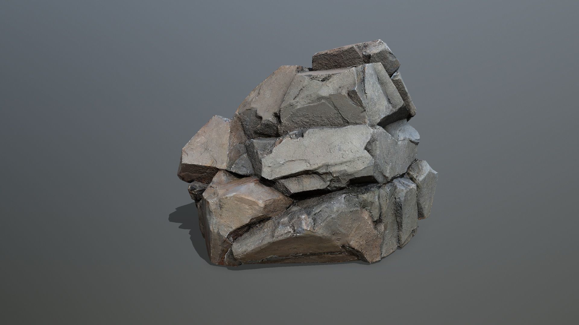 desert rocks Low-poly 3D model_4