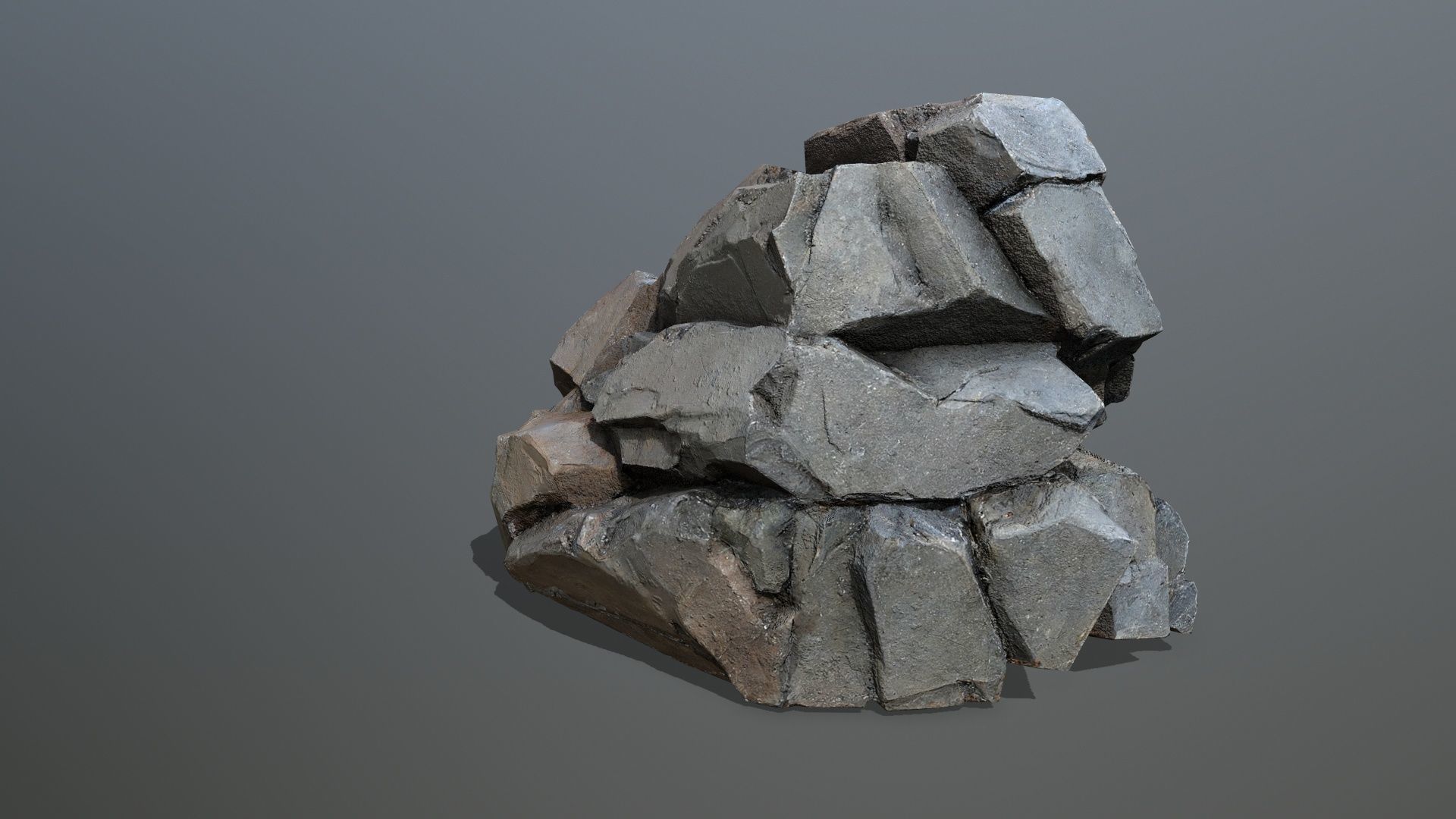 desert rocks Low-poly 3D model_5