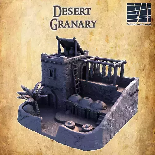 Desert Granary Tabletop Terrain 28MM  3D print model