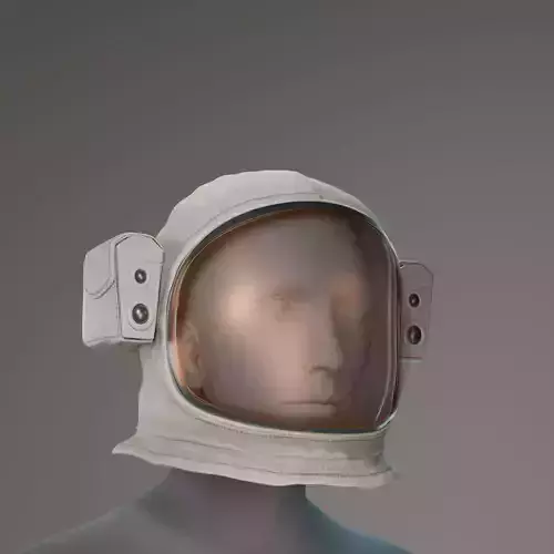 Detailed 3D Space Helmet Model - High-Quality PBR Textures