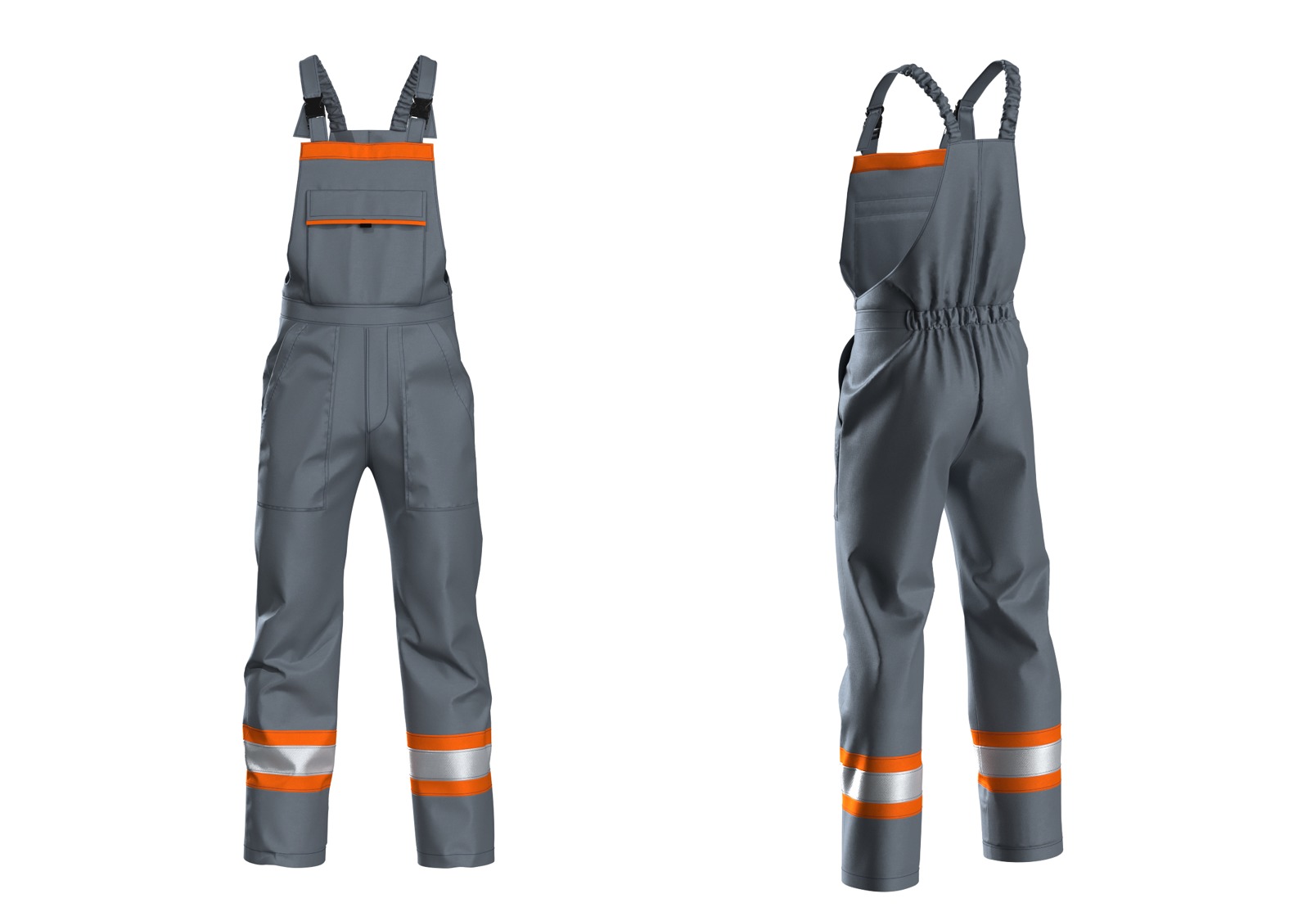 Mens Work Overalls 3D Model 3D model_1