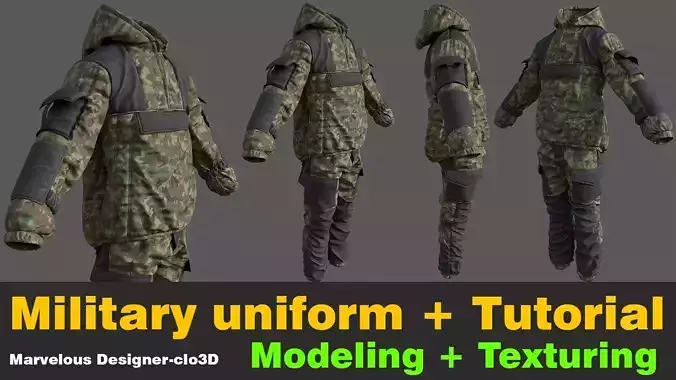 Military uniform 3D model