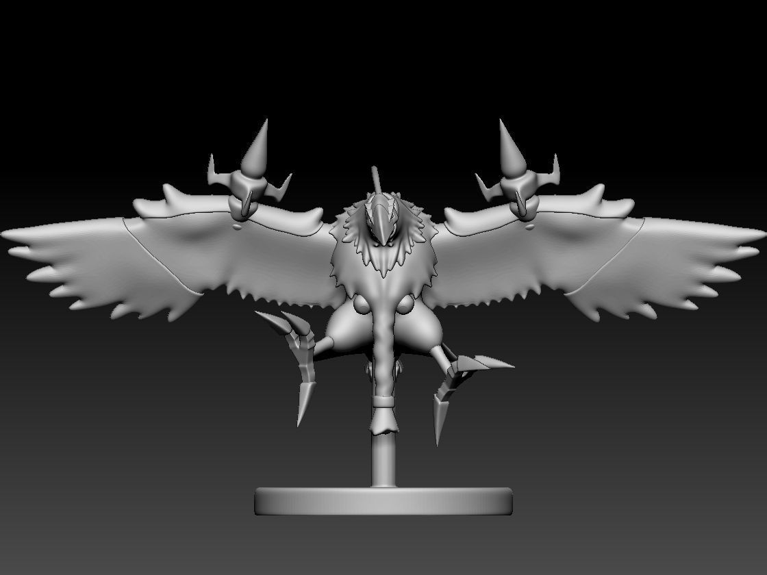 Crowmon 3D print model_6