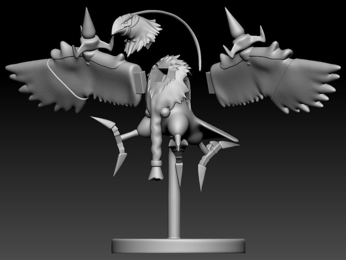 Crowmon 3D print model_5