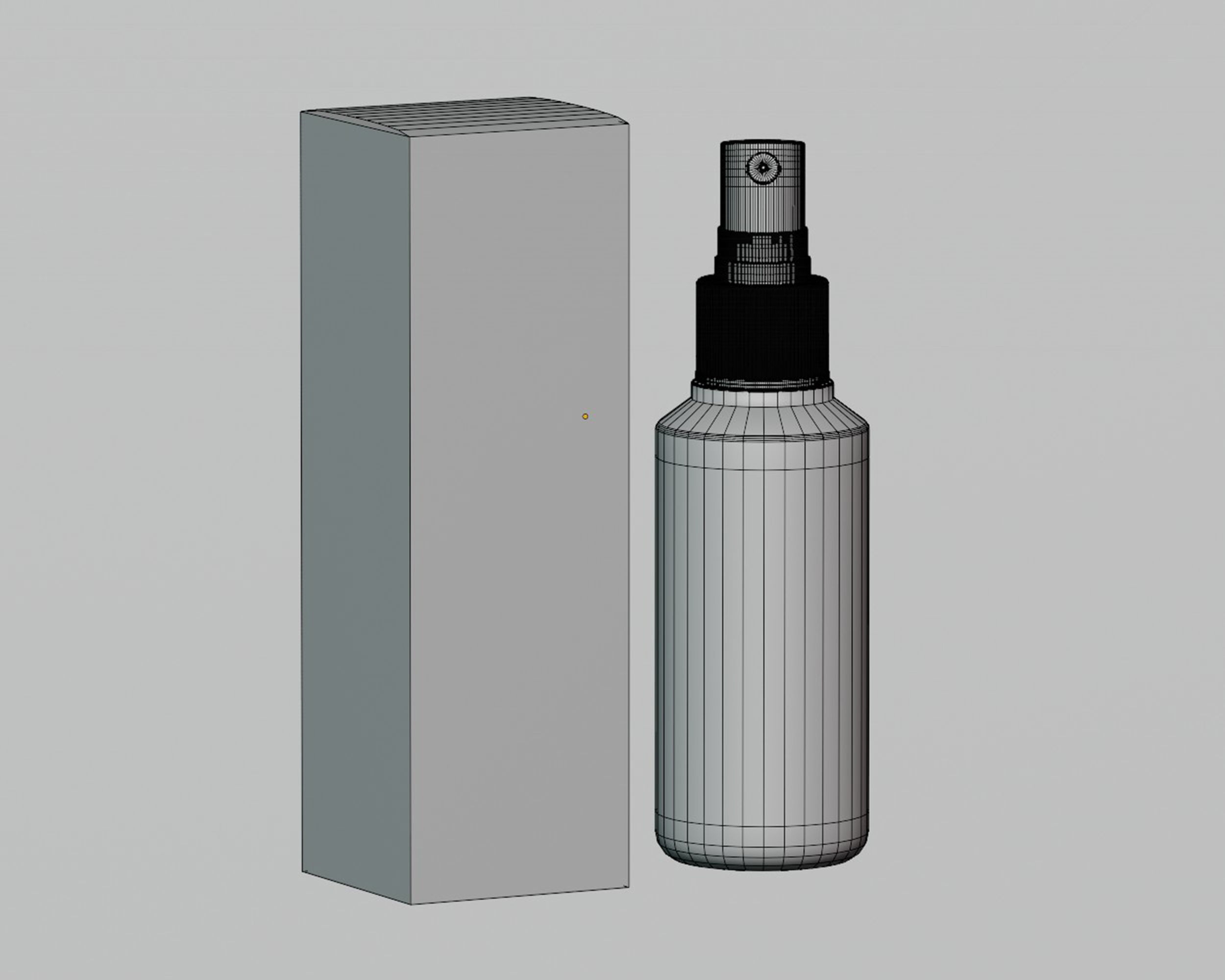Spray bottle and box Low-poly 3D model_5