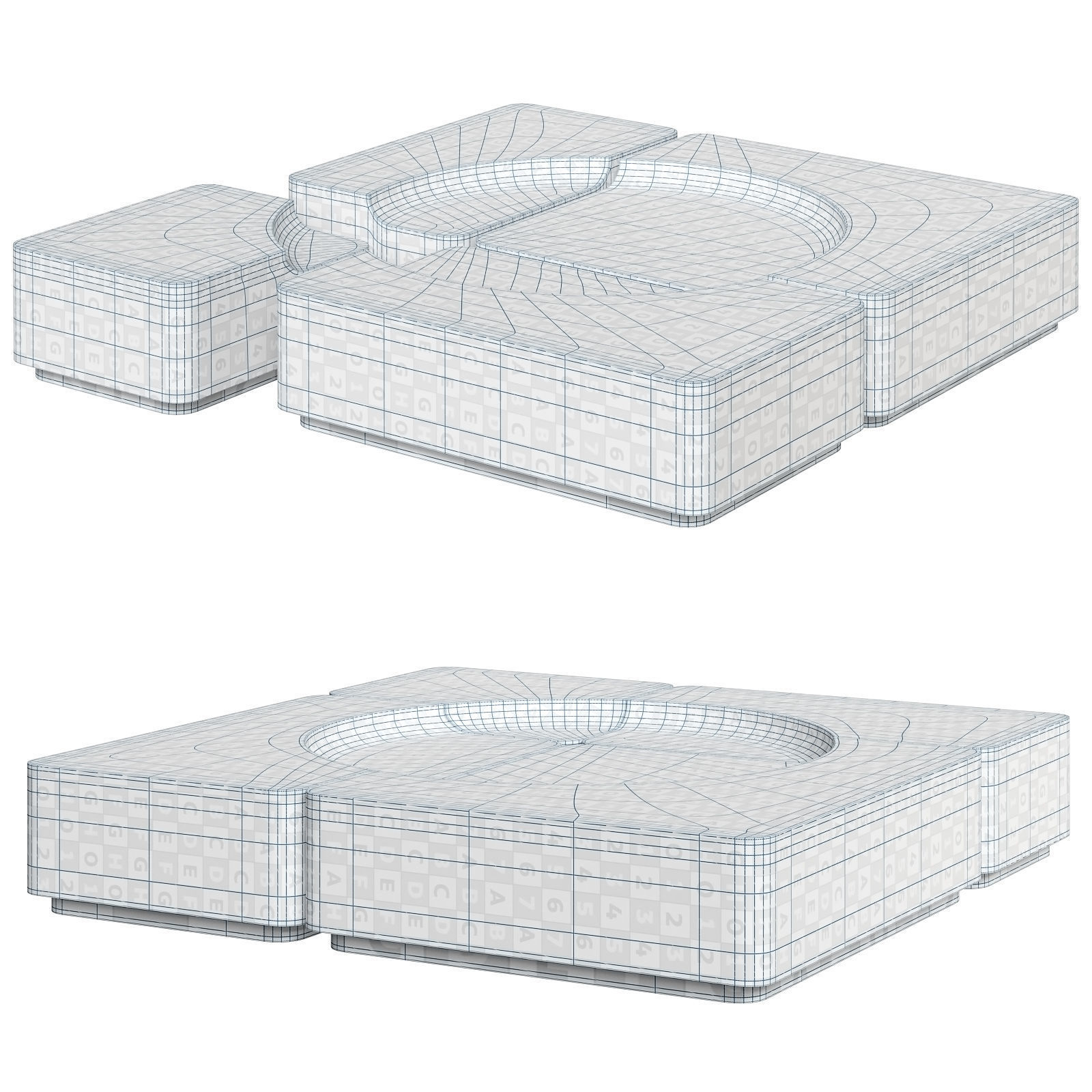 Bas Relief Coffee Table by AB Living 3D model_3