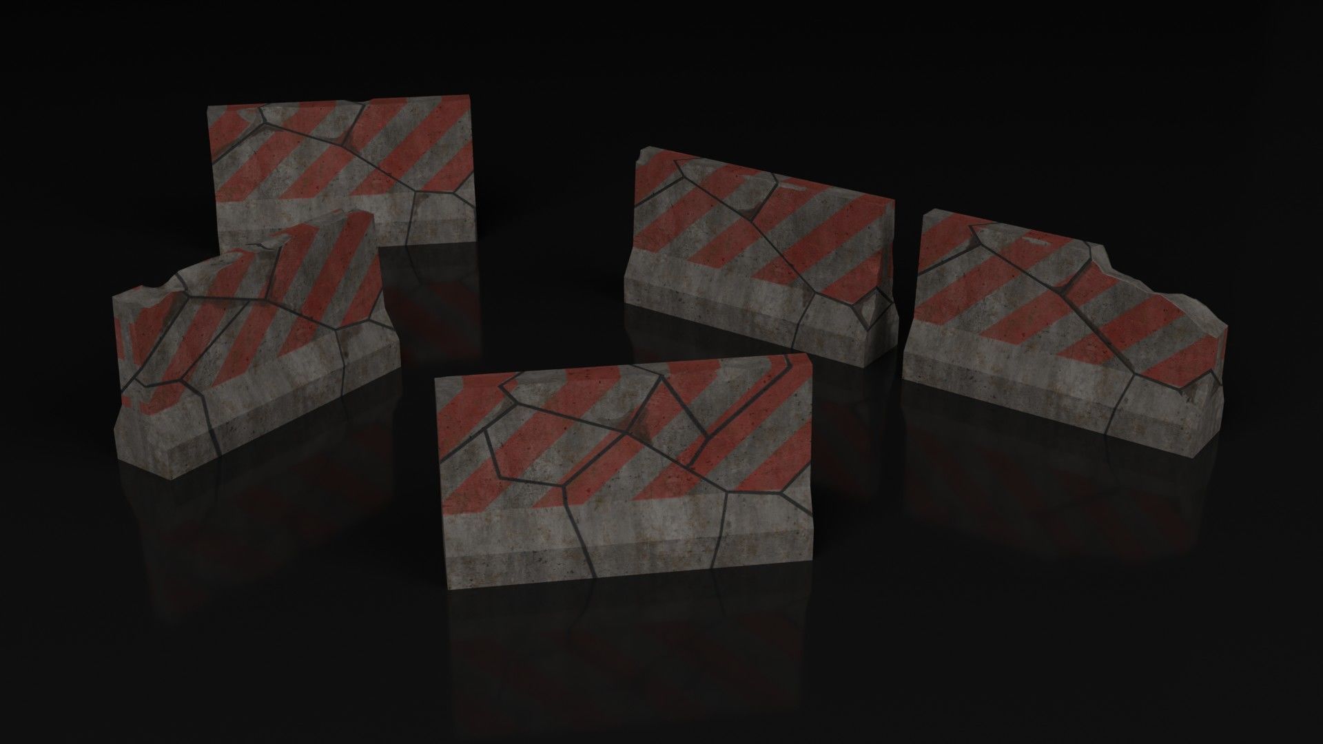 Low Poly Ruined Building - Game Ready - PBR Low-poly 3D model_12