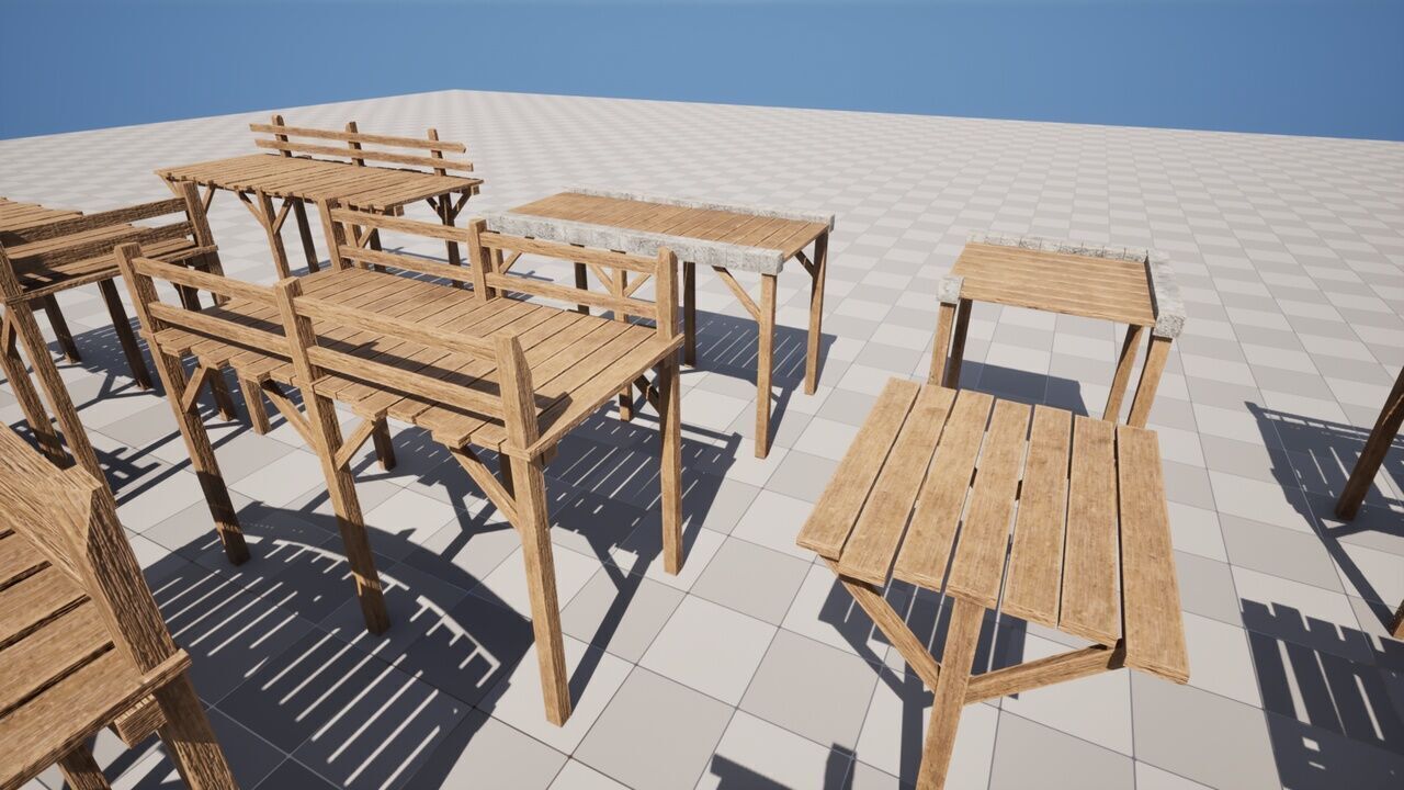 Medieval Bridges Low-poly 3D model_5