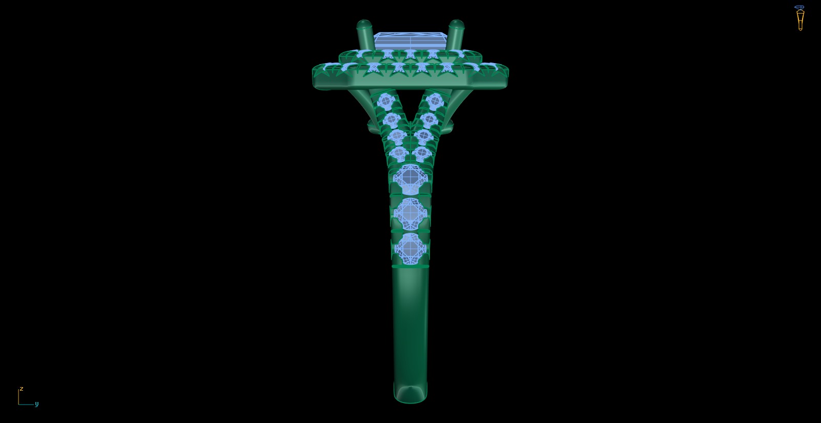 Iight Weight Engagement Ring 3D print model_2