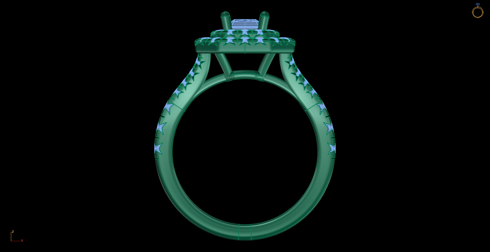 Iight Weight Engagement Ring 3D print model_1