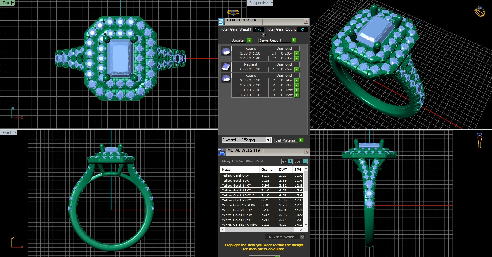 Iight Weight Engagement Ring 3D print model_5