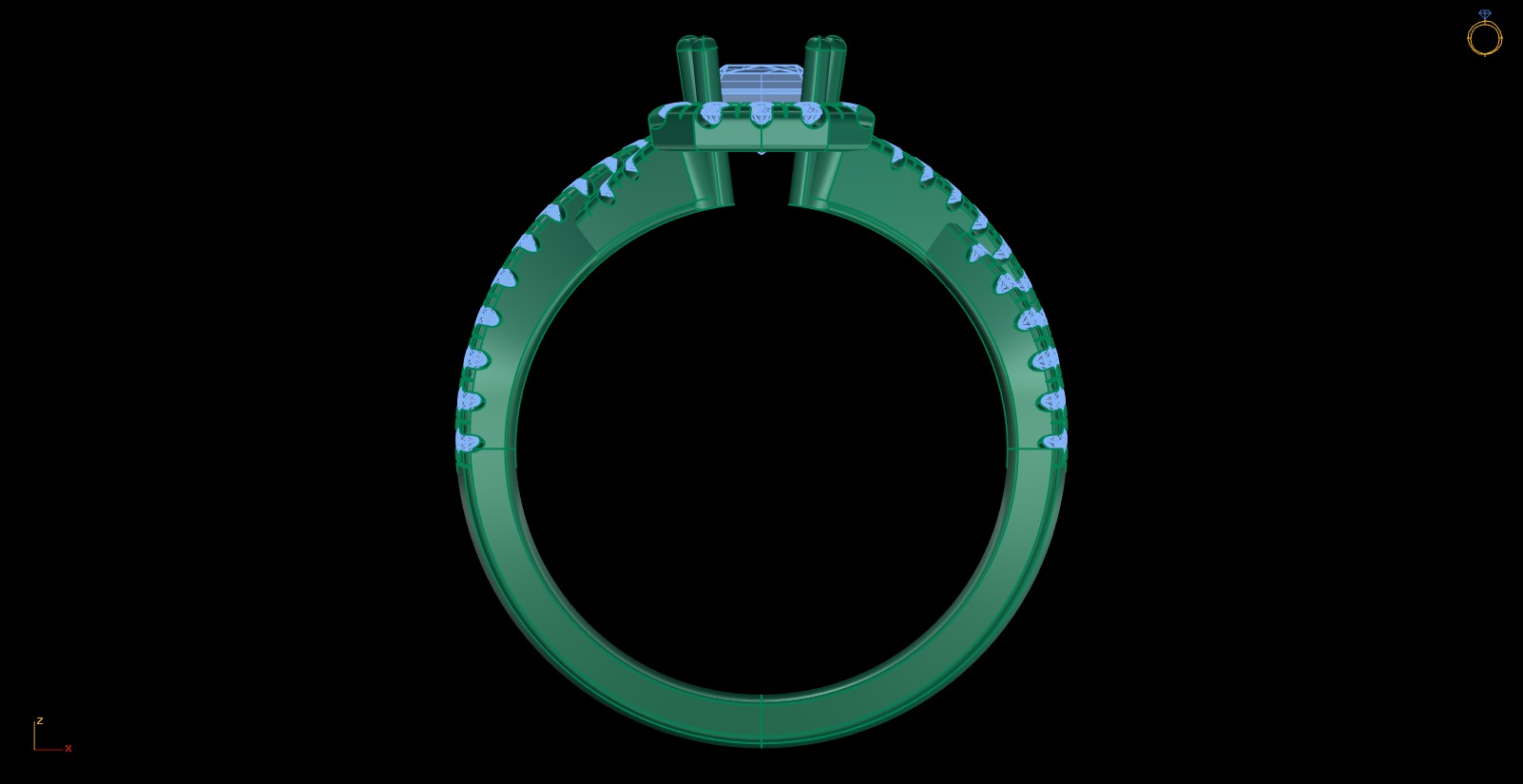 Iight Weight Engagement Ring 3D print model_1