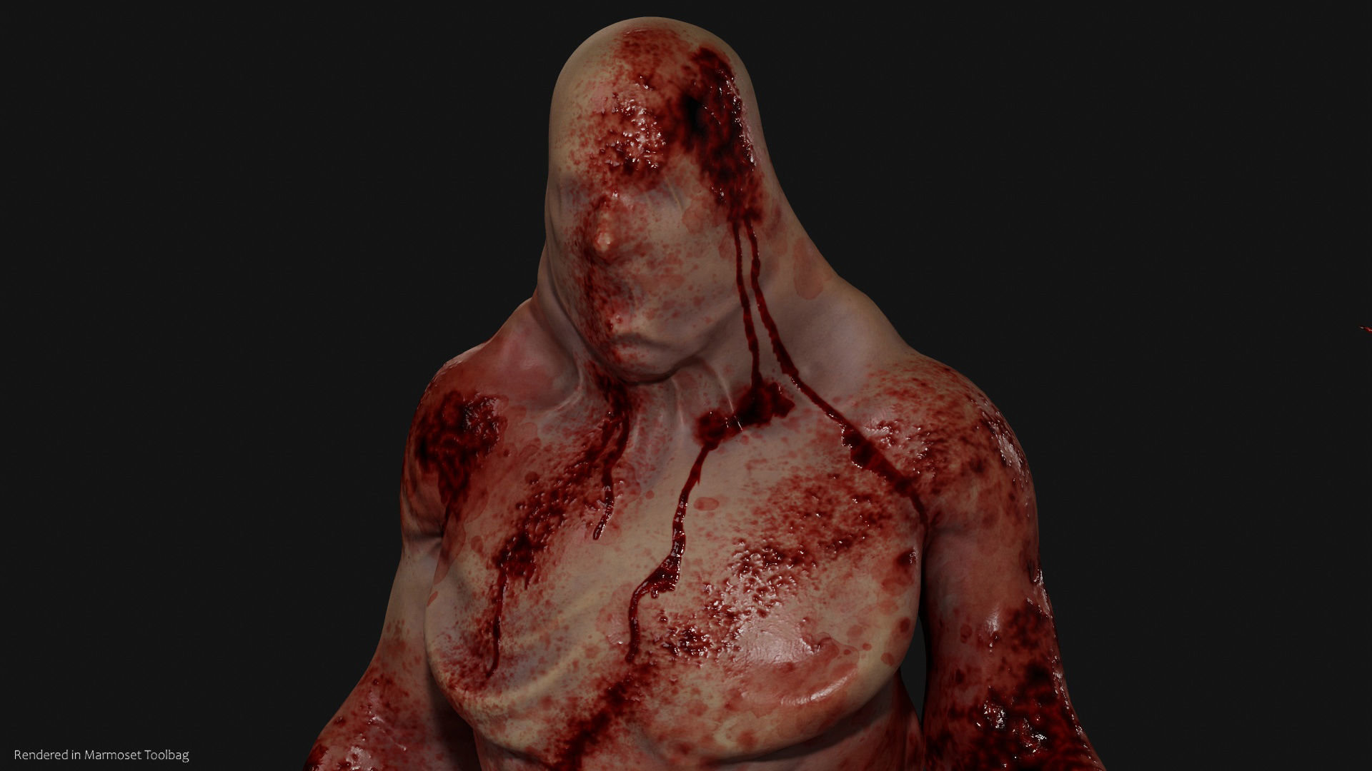 Skin Wrapped Monster 2 Low-poly 3D model_6