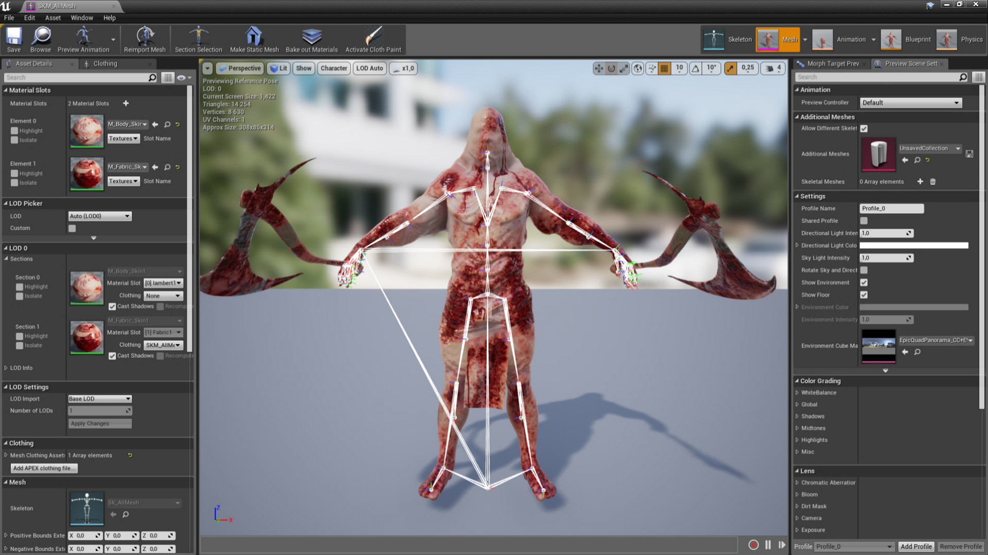 Skin Wrapped Monster 2 Low-poly 3D model_15