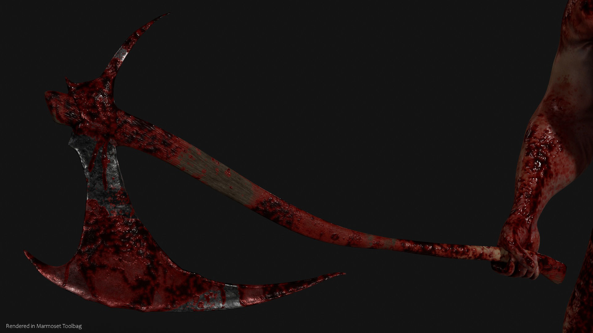 Skin Wrapped Monster 2 Low-poly 3D model_4