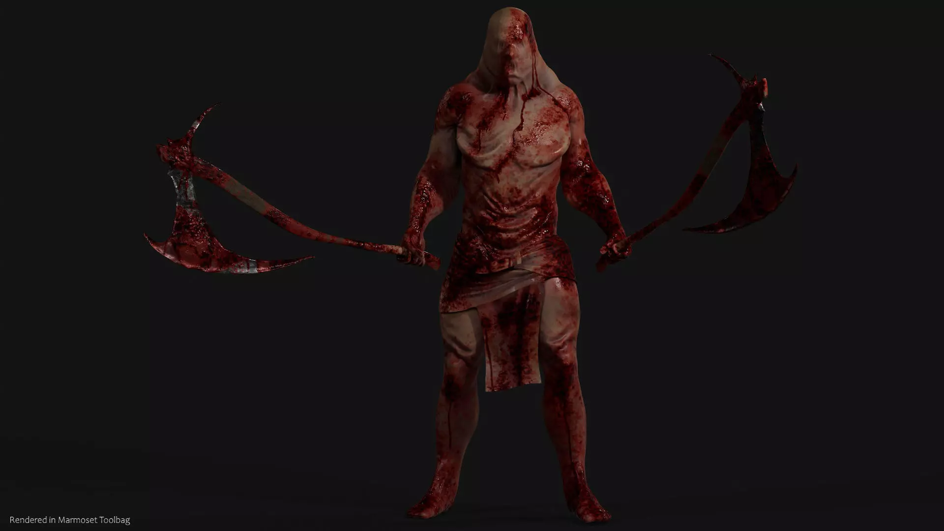 Skin Wrapped Monster 2 Low-poly 3D model_0