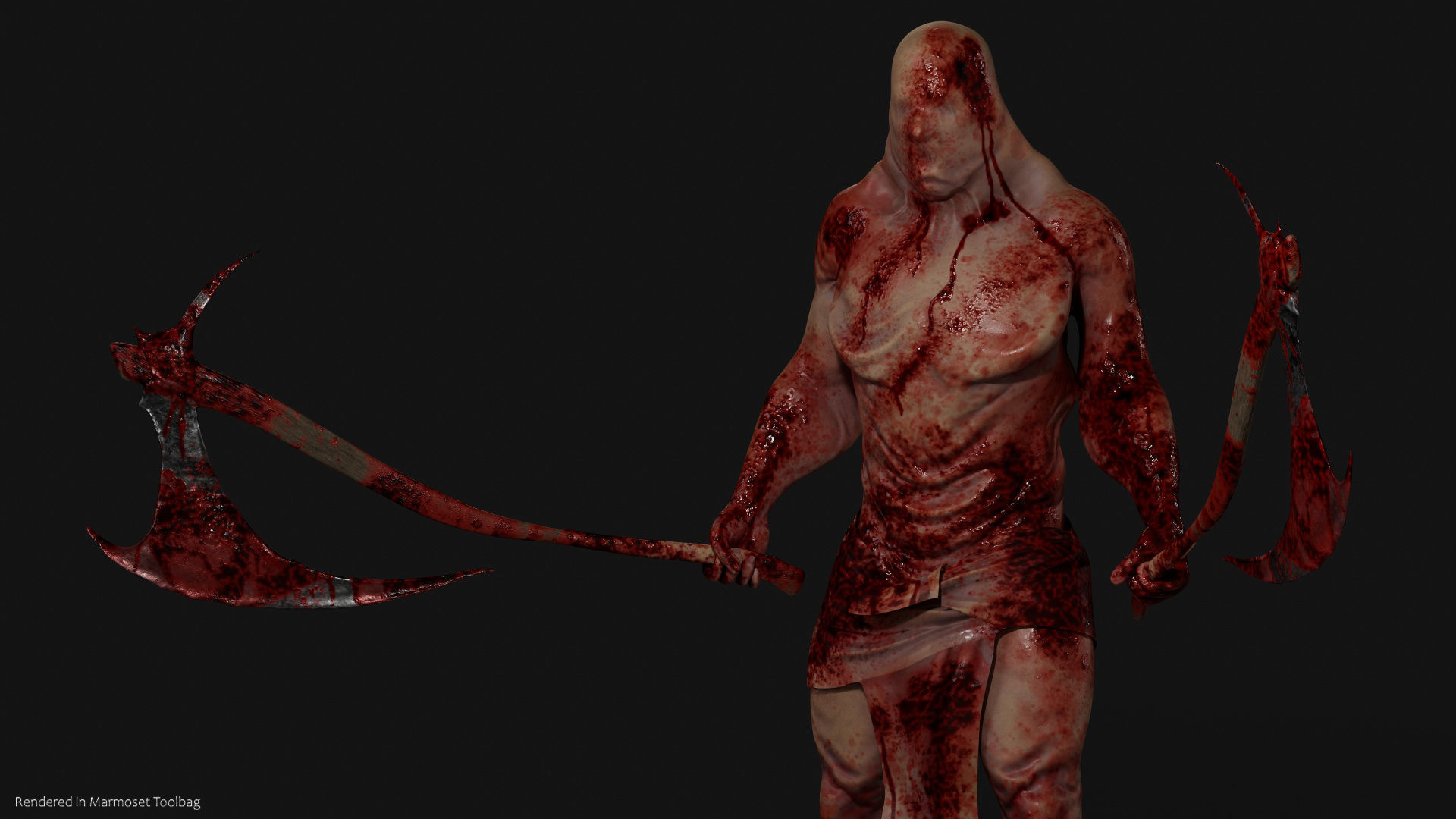 Skin Wrapped Monster 2 Low-poly 3D model_8