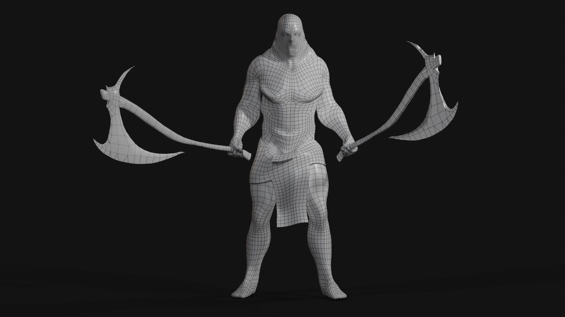 Skin Wrapped Monster 2 Low-poly 3D model_10