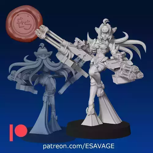 KOS-MOS - Xenosaga - 32mm Scale 3D Print Miniature 3D print model