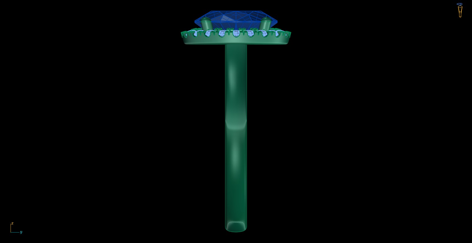 Iight Weight Engagement Ring 3D print model_2