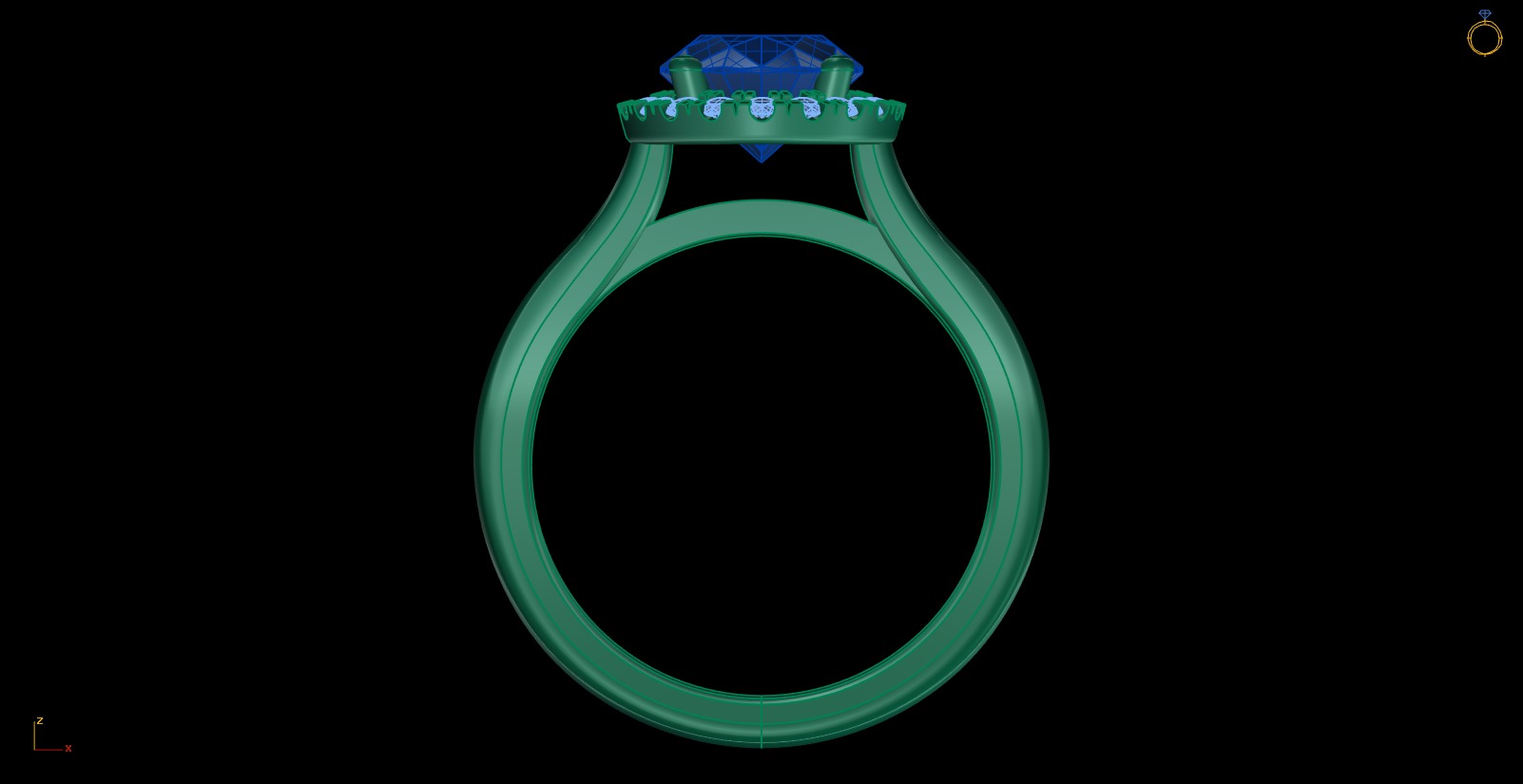 Iight Weight Engagement Ring 3D print model_1