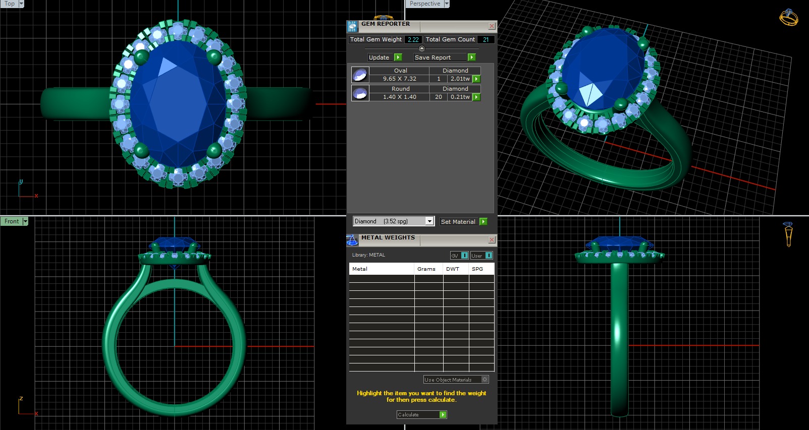 Iight Weight Engagement Ring 3D print model_5