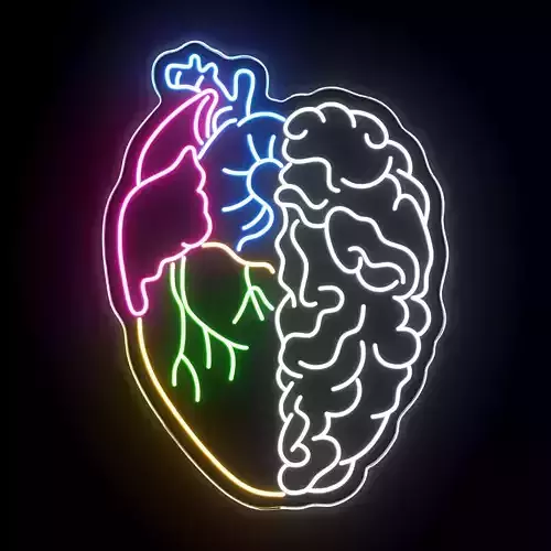 Heart Brain Neon Sign