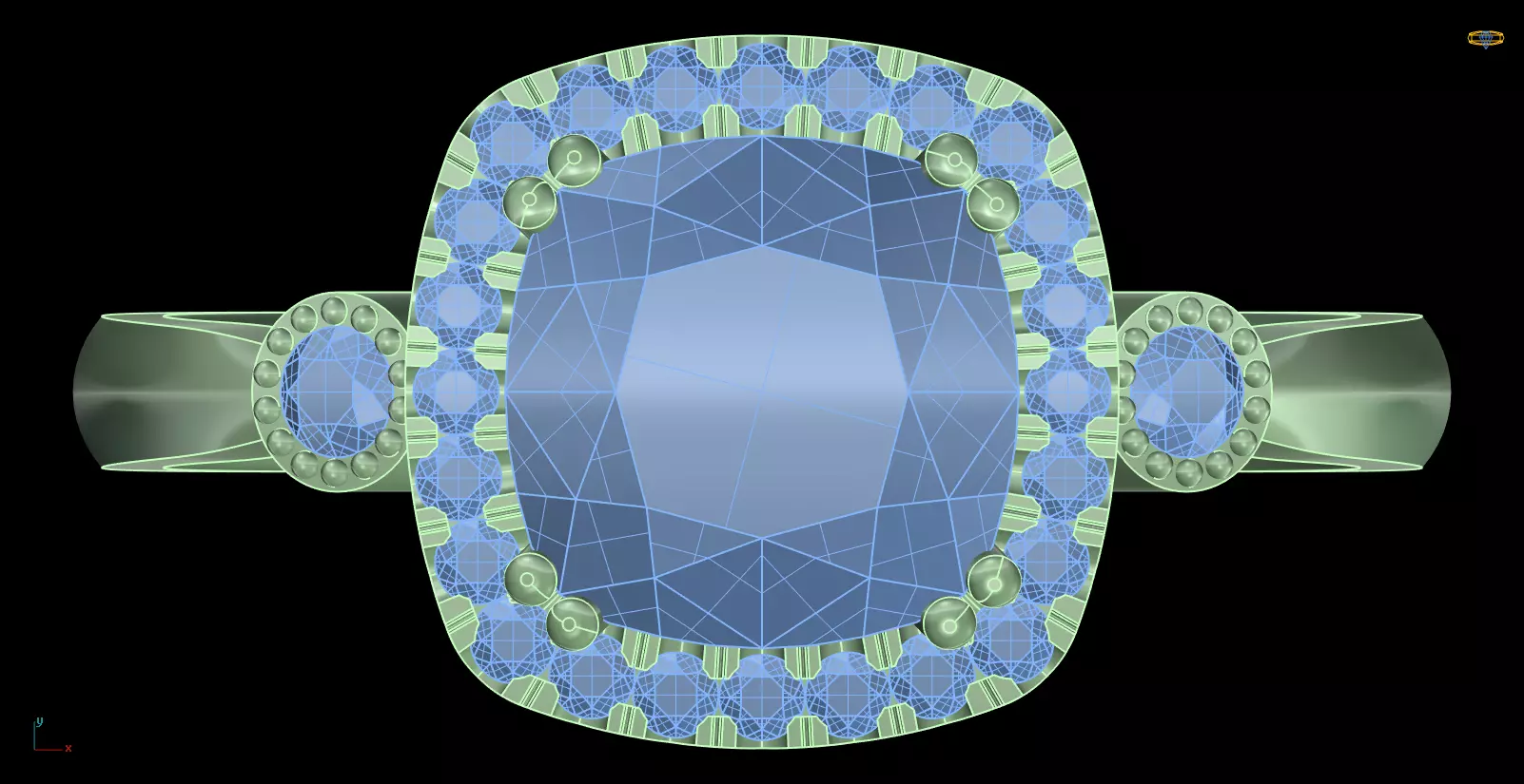 Iight Weight Engagement Ring 3D print model_0