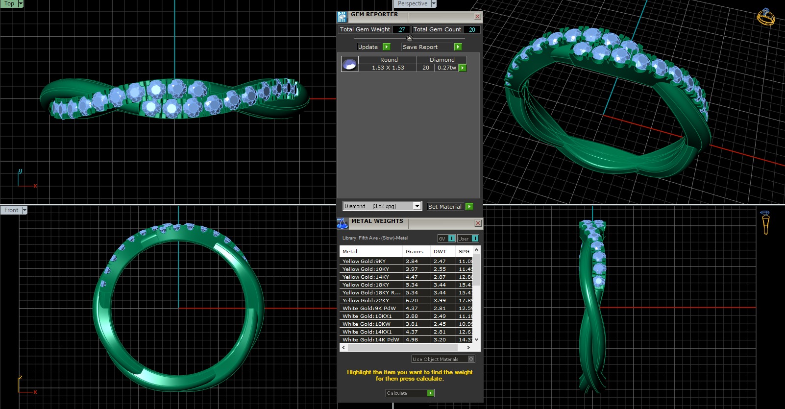 Iight Weight Engagement Ring 3D print model_5
