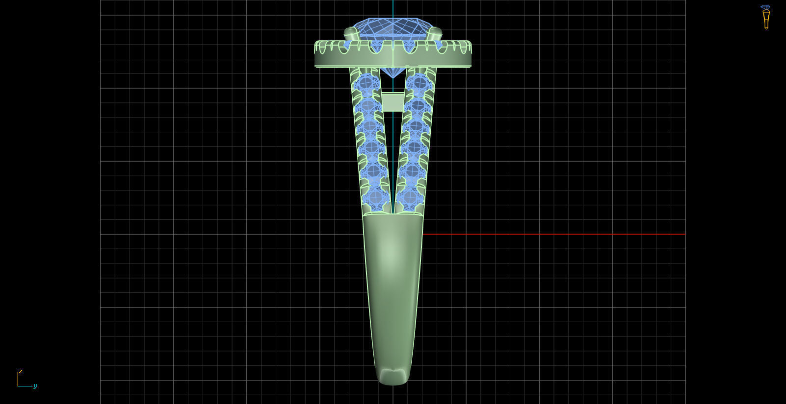 Iight Weight Engagement Ring 3D print model_2