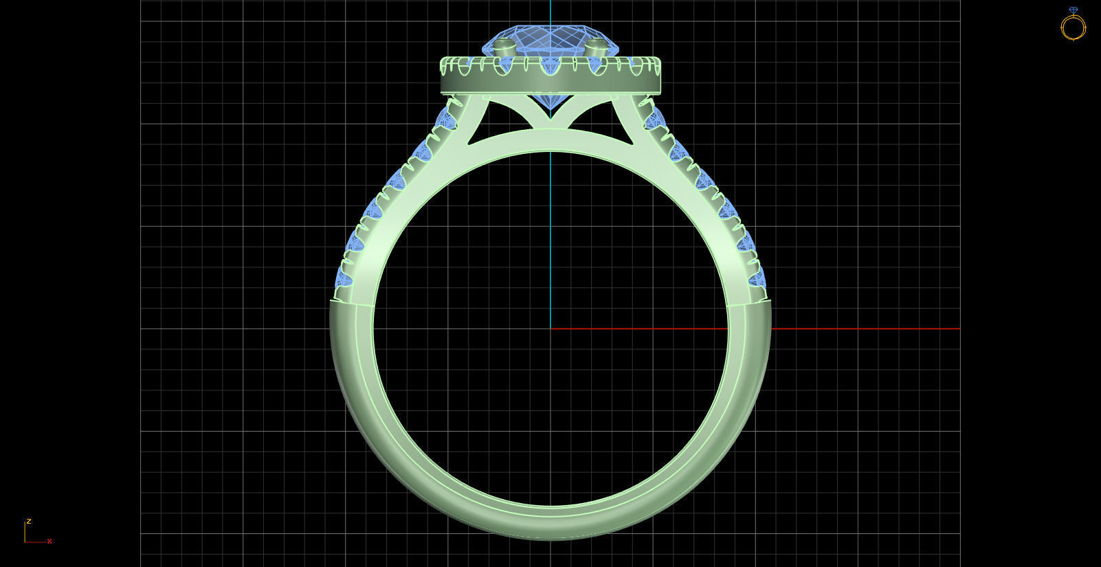 Iight Weight Engagement Ring 3D print model_1