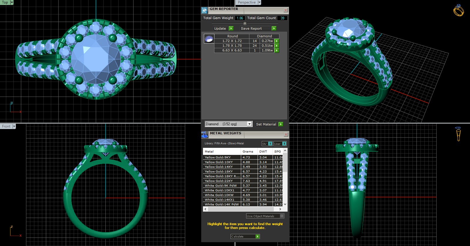 Iight Weight Engagement Ring 3D print model_5