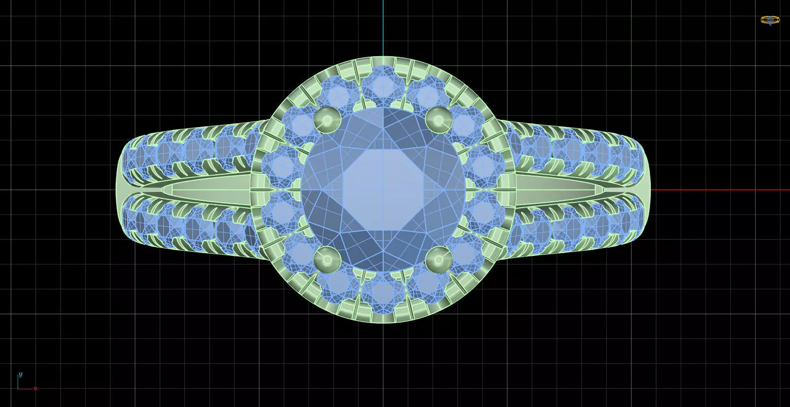 Iight Weight Engagement Ring 3D print model_0