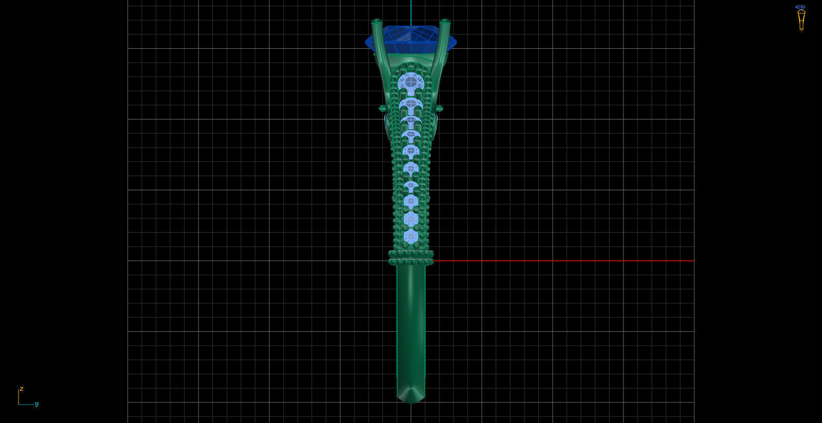 Iight Weight Engagement Ring 3D print model_2