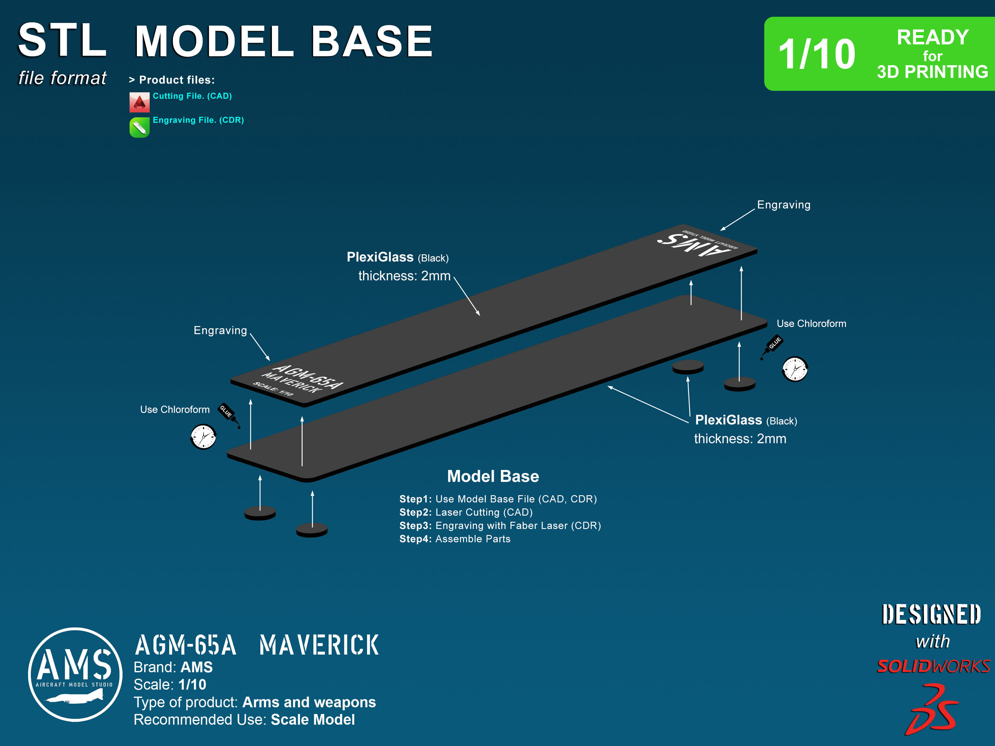 AGM-65A Maverick - Scale 1-10 3D print model_11