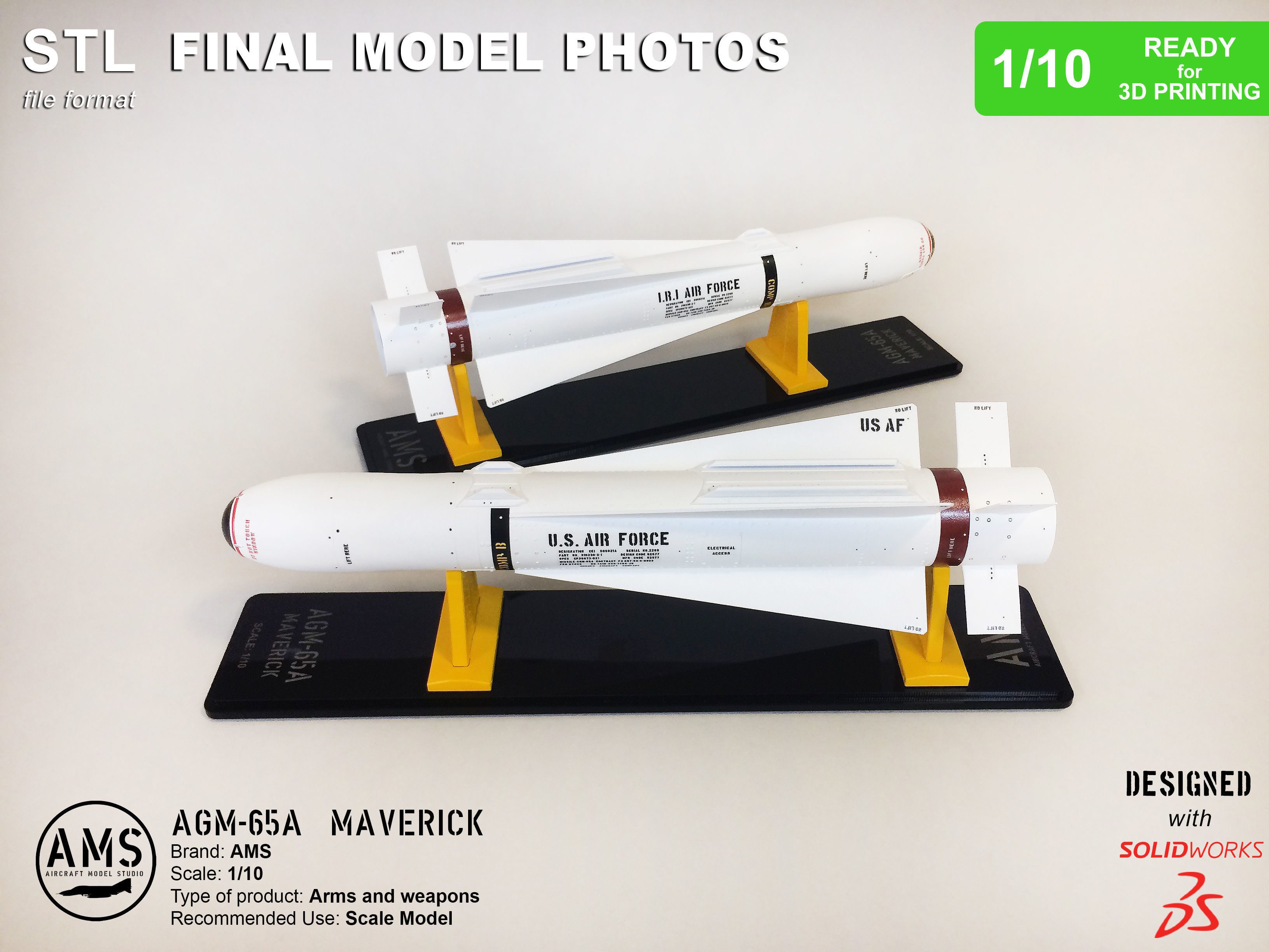 AGM-65A Maverick - Scale 1-10 3D print model_23