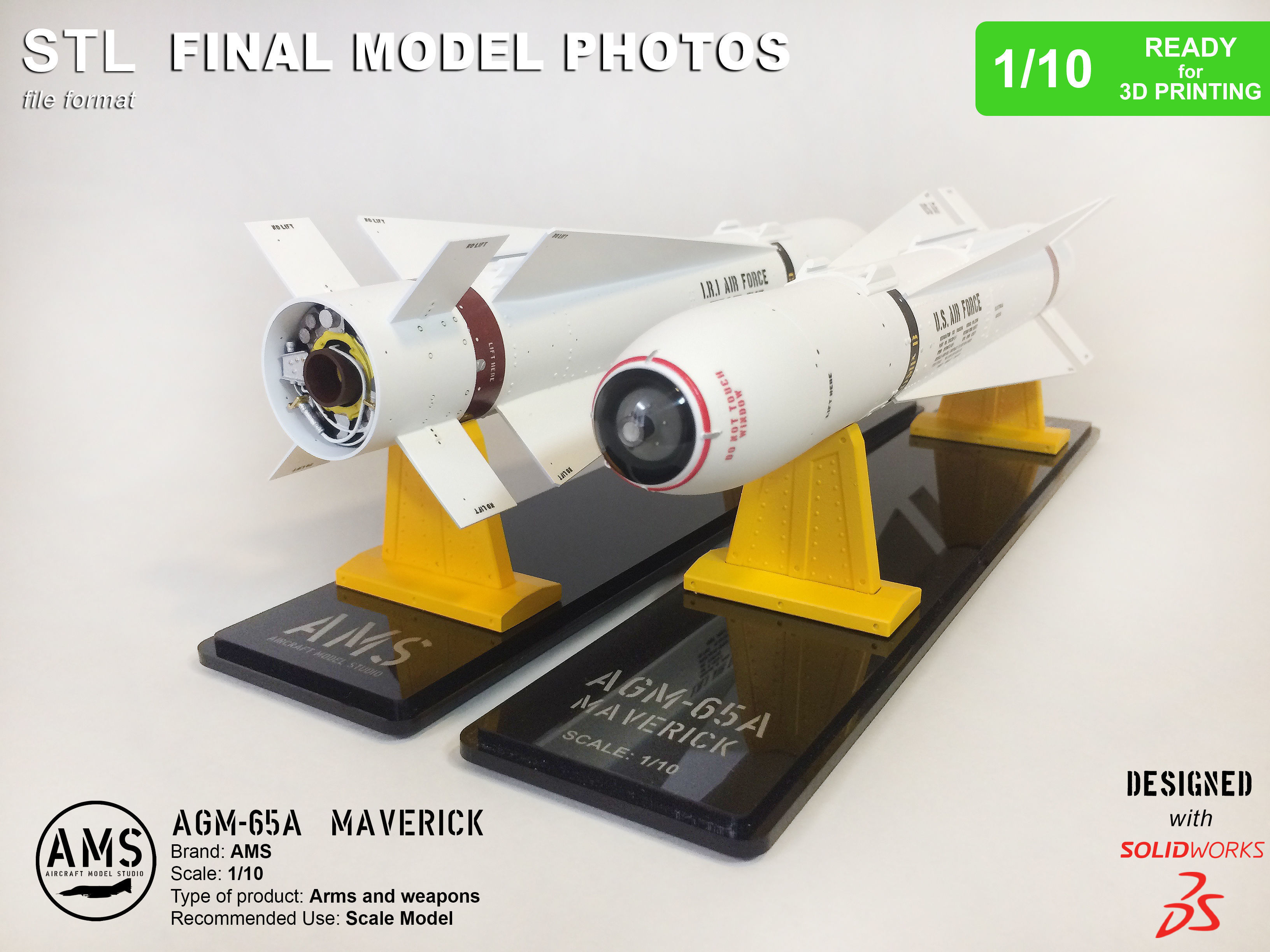 AGM-65A Maverick - Scale 1-10 3D print model_24