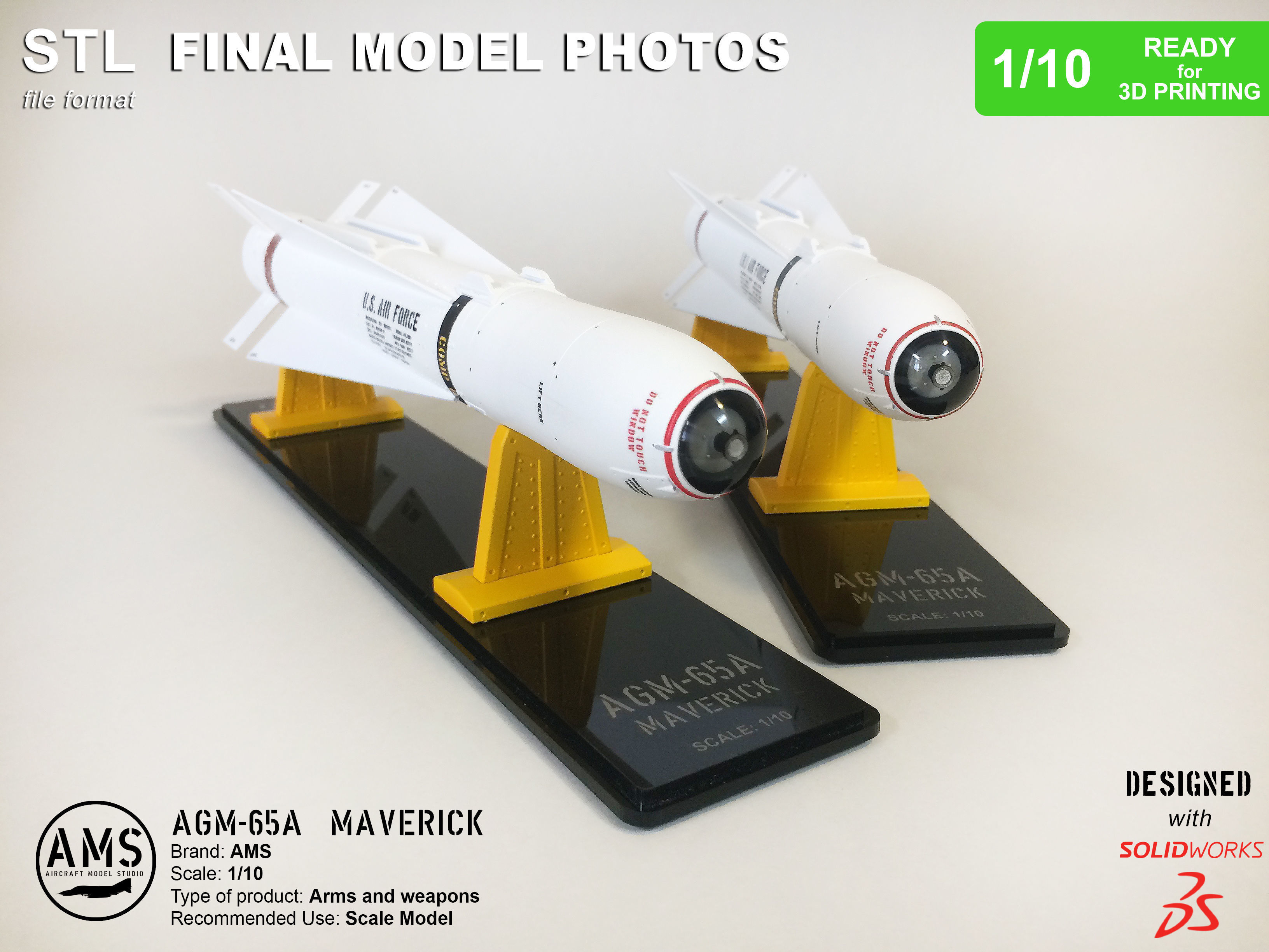 AGM-65A Maverick - Scale 1-10 3D print model_22
