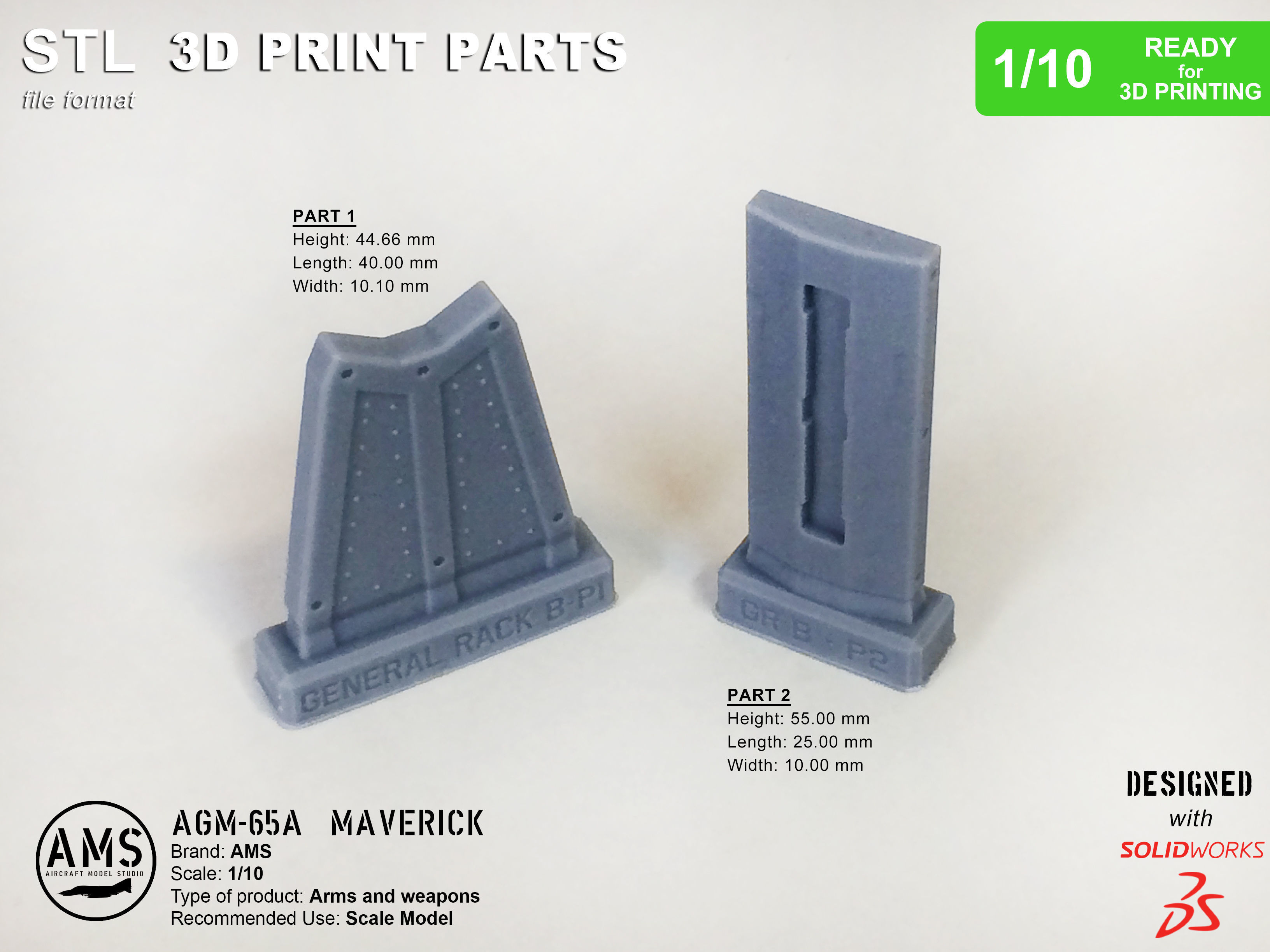 AGM-65A Maverick - Scale 1-10 3D print model_18