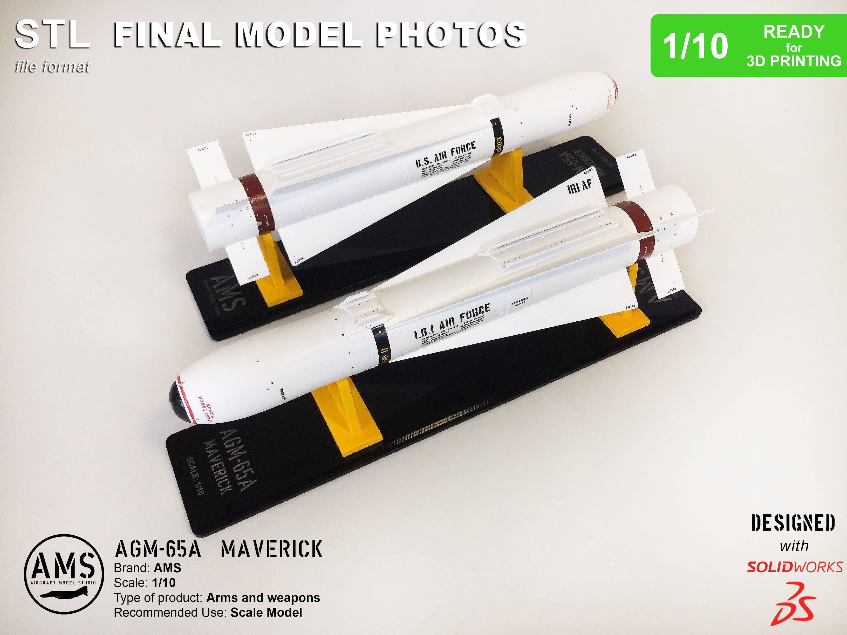AGM-65A Maverick - Scale 1-10 3D print model_19