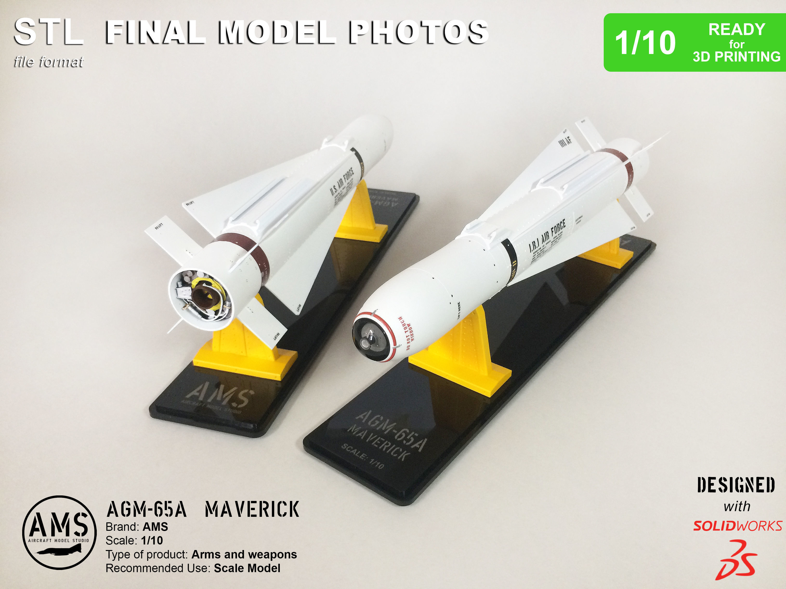 AGM-65A Maverick - Scale 1-10 3D print model_20