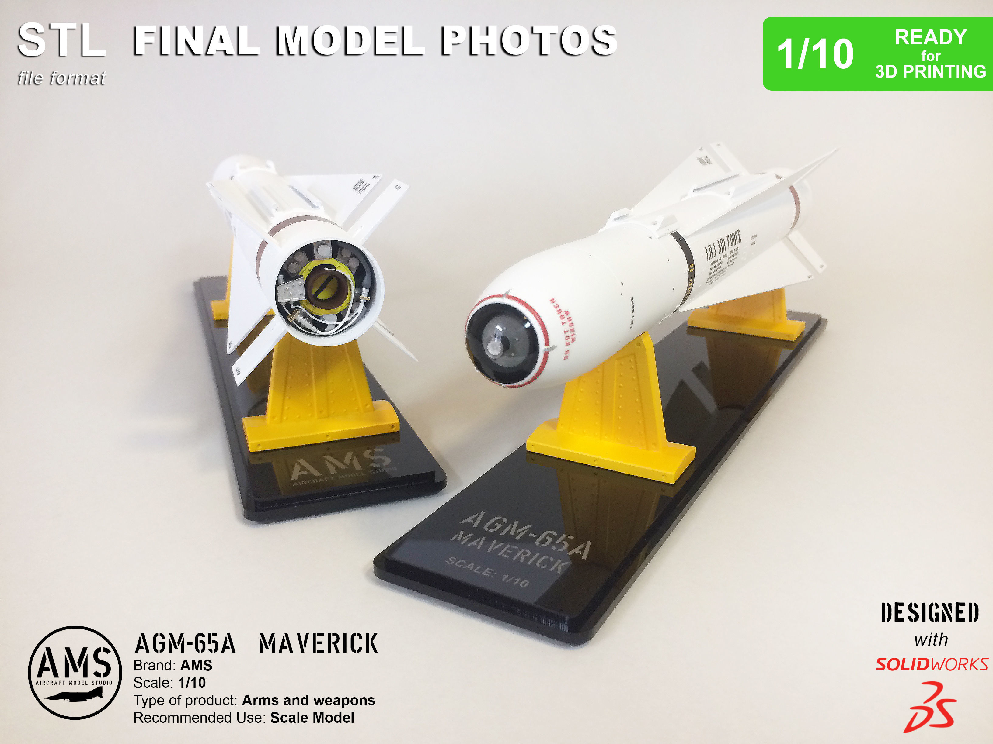 AGM-65A Maverick - Scale 1-10 3D print model_21
