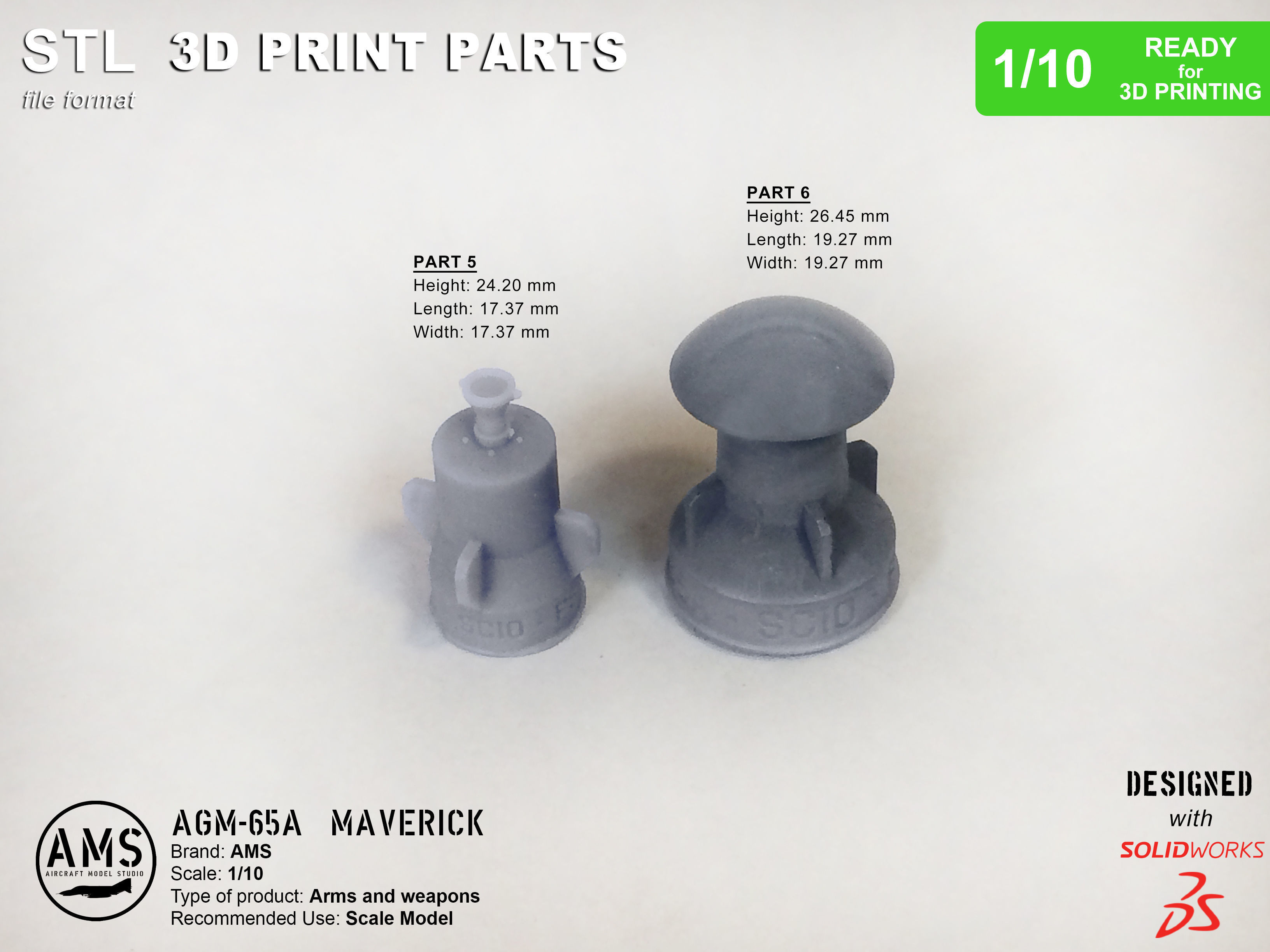 AGM-65A Maverick - Scale 1-10 3D print model_17