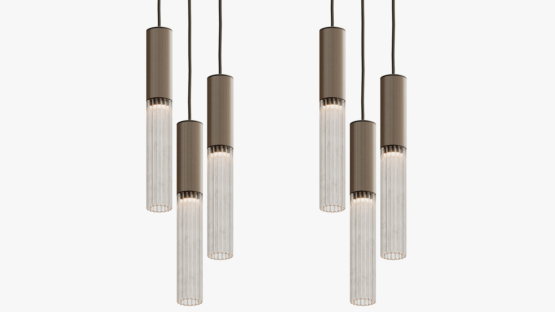 flume 50 pendant light - 3 drop grouping 3D model_4