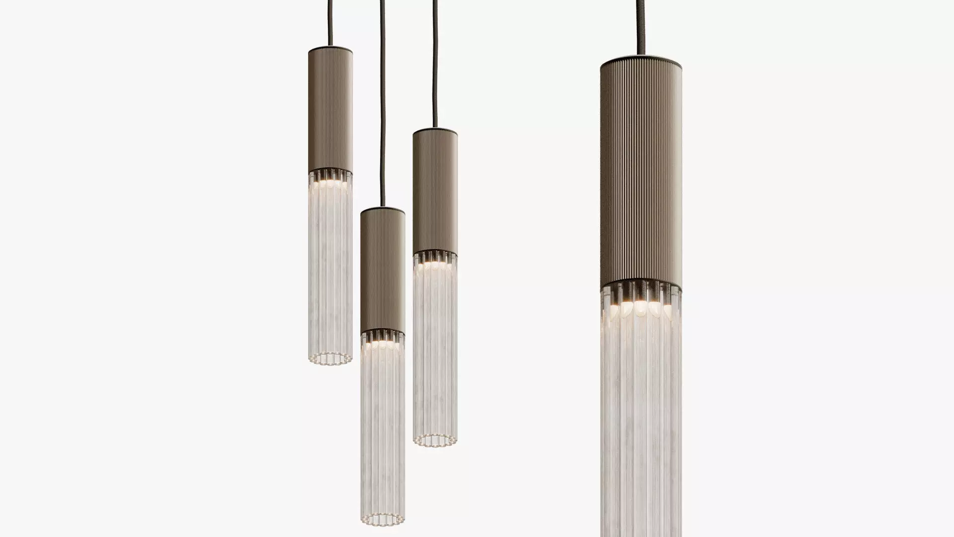 flume 50 pendant light - 3 drop grouping 3D model_0