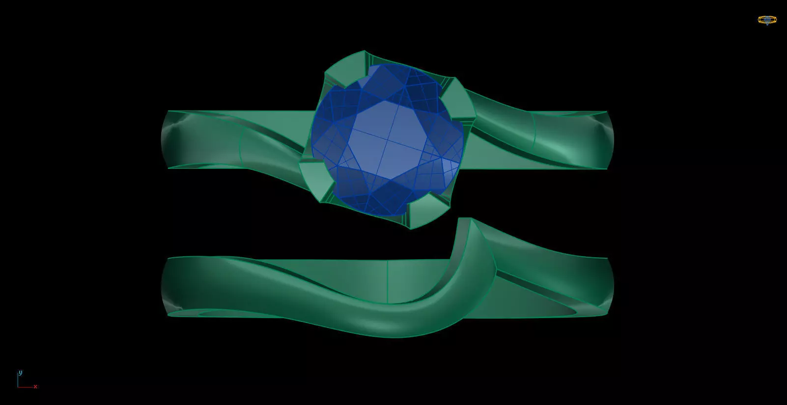 Iight Weight Engagement Ring 3D print model_0